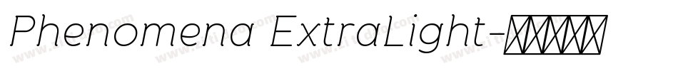 Phenomena ExtraLight字体转换